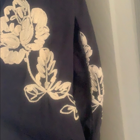 J.Crew Mirabel Black Ivory Embroidered Dress Sz 6 - Picture 9 of 10